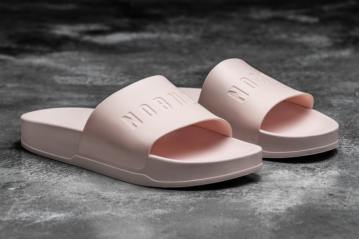 Nobull Women's Slides Pink | Australia (JS2359)